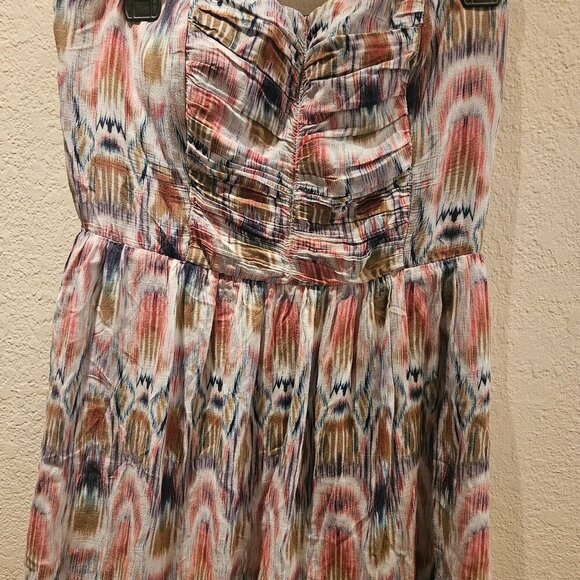 Charlotte Russe Dresses & Skirts - Charlotte Russe Aztec western Y2K Padded Boho mini hi low Cowgirl dress L